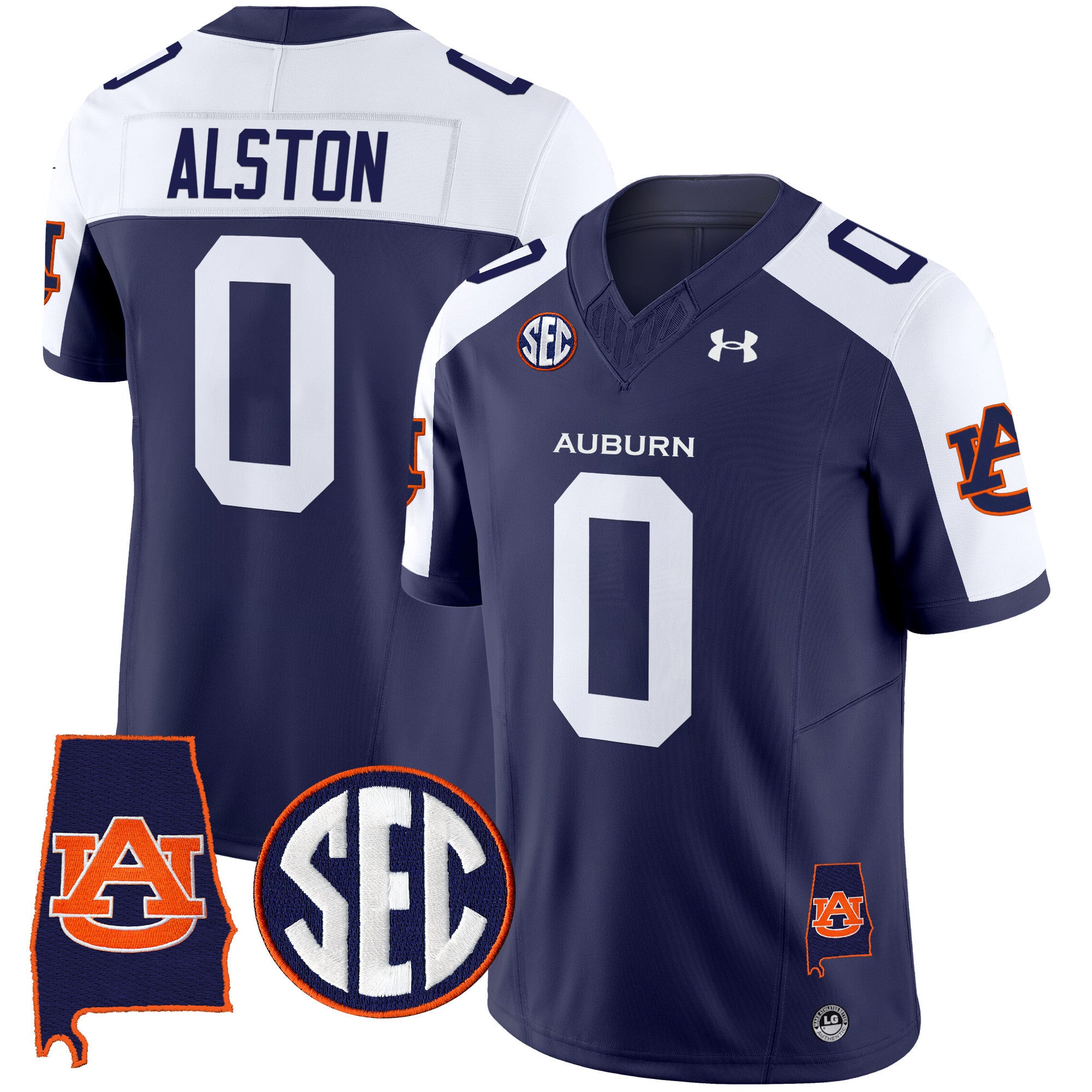 Men's Auburn Tigers 2025 Alabama Patch Vapor Limited Jersey - All Stitched - Navy Alternate, Damari Alston