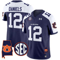 Men's Auburn Tigers 2025 Alabama Patch Vapor Limited Jersey - All Stitched - Navy Alternate, Ashton Daniels
