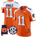 Men's Auburn Tigers 2025 Alabama Patch Vapor Limited Jersey - All Stitched - Orange Alternate, Jackson Arnold