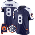 Men's Auburn Tigers 2025 Alabama Patch Vapor Limited Jersey - All Stitched - Navy Alternate, Cam Coleman