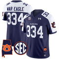 Men's Auburn Tigers 2025 Alabama Patch Vapor Limited Jersey - All Stitched - Navy Alternate, War Eagle 334