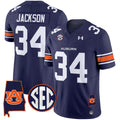 Men's Auburn Tigers 2025 Alabama Patch Vapor Limited Jersey - All Stitched - Navy, Bo Jackson
