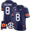 Men's Auburn Tigers 2025 Alabama Patch Vapor Limited Jersey - All Stitched - Navy, Cam Coleman