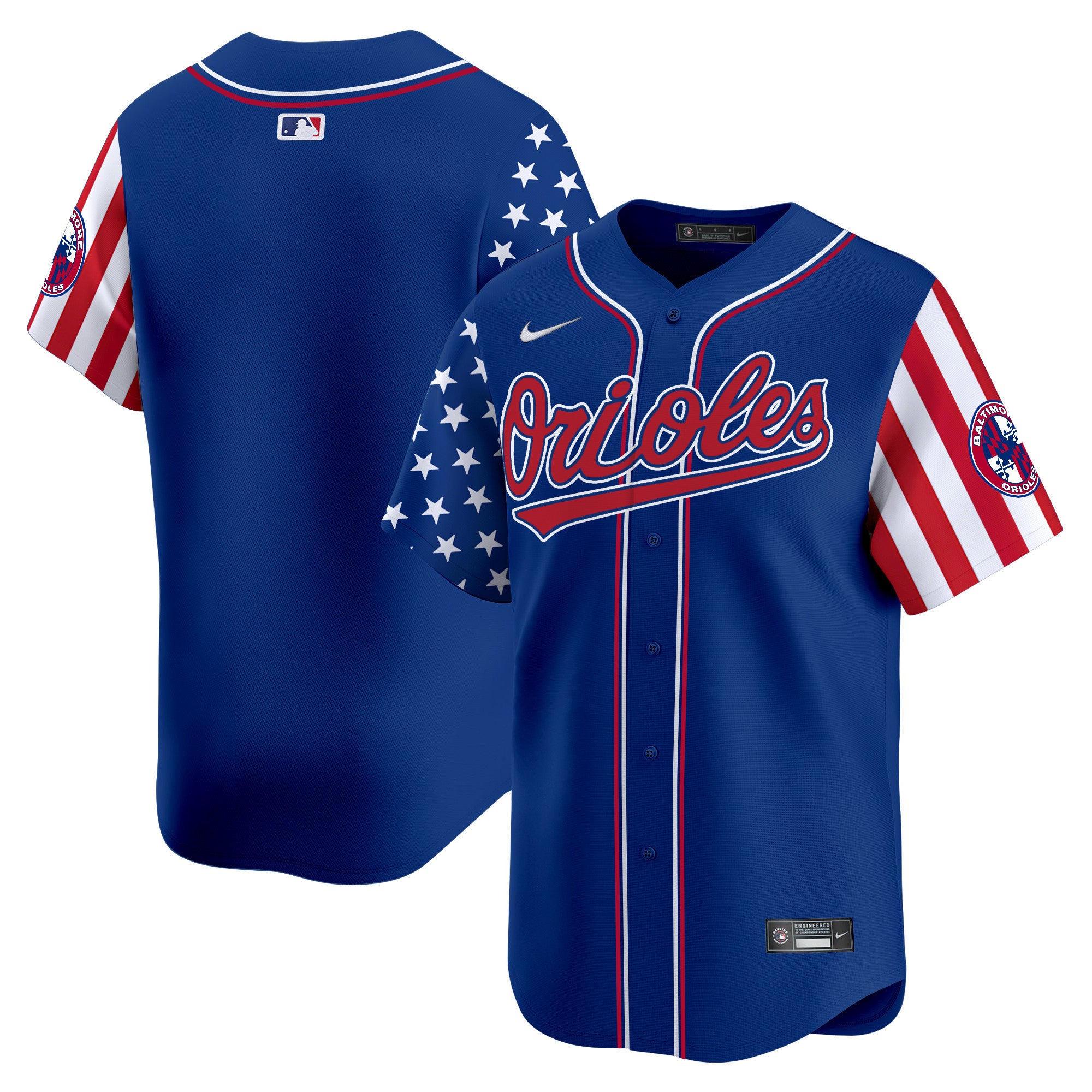 Men's Baltimore Orioles 2024 Independence Day Vapor Premier Limited Jersey - All Stitched - Royal, Team