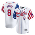 Men's Baltimore Orioles 2024 Independence Day Vapor Premier Limited Jersey - All Stitched - White, Cal Ripken