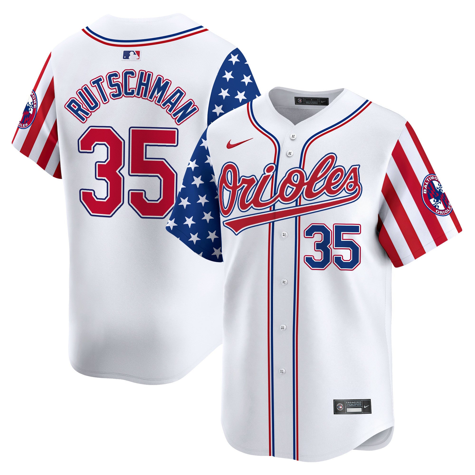 Men's Baltimore Orioles 2024 Independence Day Vapor Premier Limited Jersey - All Stitched