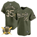 Men's Baltimore Orioles Armed Forces Day Vapor Premier Limited Jersey - All Stitched - Green, Adley Rutschman