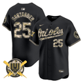 Men's Baltimore Orioles Armed Forces Day Vapor Premier Limited Jersey - All Stitched - Black, Anthony Santander