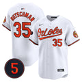 Men's Baltimore Orioles Robinson Patch Vapor Premier Limited Jersey V2 - All Stitched - White, Adley Rutschman