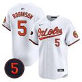 Men's Baltimore Orioles Robinson Patch Vapor Premier Limited Jersey V2 - All Stitched - White, Brooks Robinson