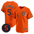 Men's Baltimore Orioles Robinson Patch Vapor Premier Limited Jersey V4 - All Stitched - Orange, Brooks Robinson