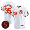 Men's Baltimore Orioles Robinson Patch Vapor Premier Limited Jersey V4 - All Stitched - White, Adley Rutschman