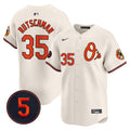 Men's Baltimore Orioles Robinson Patch Vapor Premier Limited Jersey V4 - All Stitched - Cream, Adley Rutschman