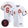 Men's Baltimore Orioles Robinson Patch Vapor Premier Limited Jersey V4 - All Stitched - White, Ryan Mountcastle