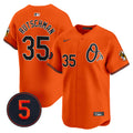 Men's Baltimore Orioles Robinson Patch Vapor Premier Limited Jersey V4 - All Stitched - Orange, Adley Rutschman