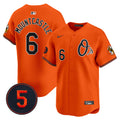 Men's Baltimore Orioles Robinson Patch Vapor Premier Limited Jersey V4 - All Stitched - Orange, Ryan Mountcastle