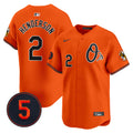 Men's Baltimore Orioles Robinson Patch Vapor Premier Limited Jersey V4 - All Stitched - Orange, Gunnar Henderson