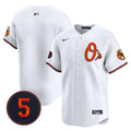 Men's Baltimore Orioles Robinson Patch Vapor Premier Limited Jersey V4 - All Stitched - White, Team