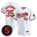 Men's Baltimore Orioles Robinson Patch Vapor Premier Limited Jersey V9 - All Stitched - White, Adley Rutschman