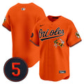Men's Baltimore Orioles Robinson Patch Vapor Premier Limited Jersey V9 - All Stitched - Orange, Team