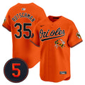 Men's Baltimore Orioles Robinson Patch Vapor Premier Limited Jersey V9 - All Stitched - Orange, Adley Rutschman