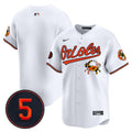 Men's Baltimore Orioles Robinson Patch Vapor Premier Limited Jersey V9 - All Stitched - White, Team