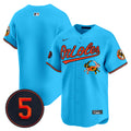 Men's Baltimore Orioles Robinson Patch Vapor Premier Limited Jersey V9 - All Stitched - Light Blue, Team