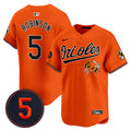 Men's Baltimore Orioles Robinson Patch Vapor Premier Limited Jersey V9 - All Stitched - Orange, Brooks Robinson