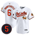 Men's Baltimore Orioles Robinson Patch Vapor Premier Limited Jersey V9 - All Stitched - White, Ryan Mountcastle