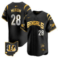 Men's Bengals Vapor Premier Limited Jersey - All Stitched - Black Gold, Joe Mixon