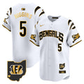Men's Bengals Vapor Premier Limited Jersey - All Stitched - White Gold, Tee Higgins