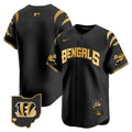 Men's Bengals Vapor Premier Limited Jersey - All Stitched - Black Gold, #1 Team