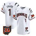 Men's Bengals Vapor Premier Limited Jersey - All Stitched - White, Ja'Marr Chase