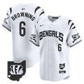 Men's Bengals Vapor Premier Limited Jersey - All Stitched - White Limited, Jake Browning