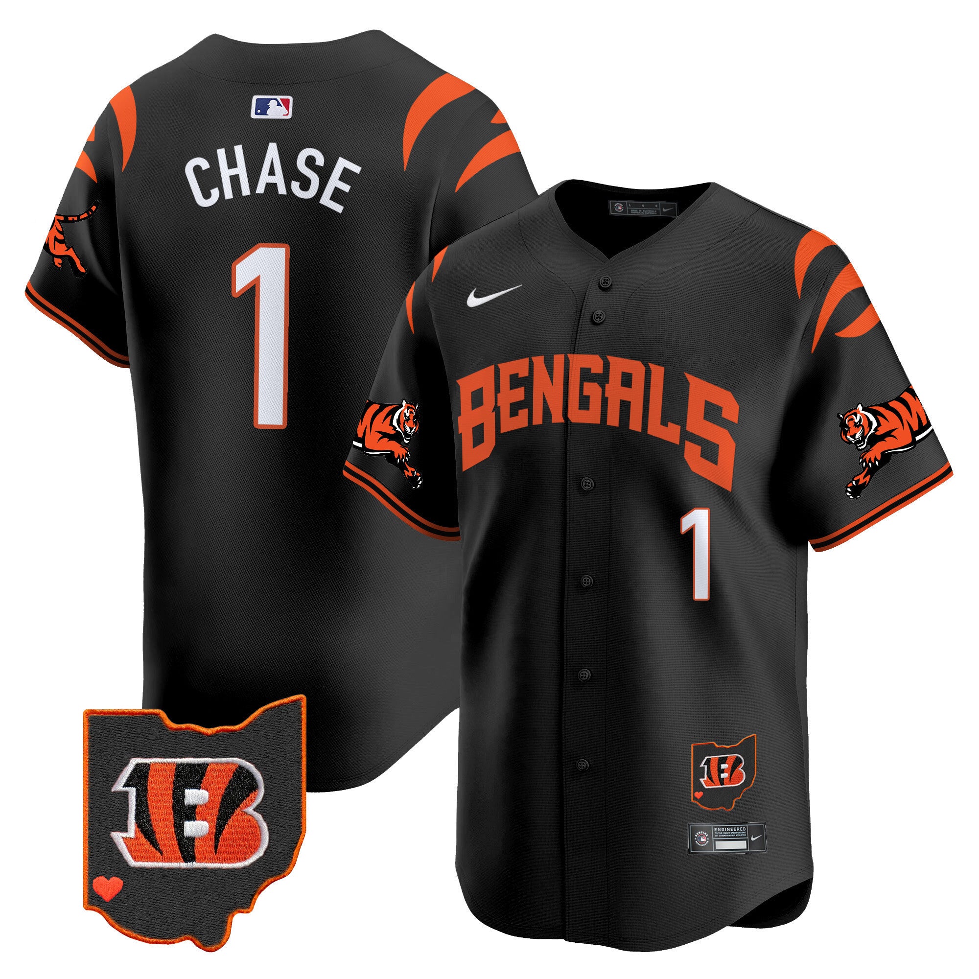 Men's Bengals Vapor Premier Limited Jersey - All Stitched - Black, Ja'Marr Chase