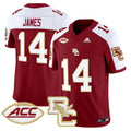Men's Boston College Eagles 2024 Vapor Limited Jersey - All Stitched - Maroon Alternate, Grayson James