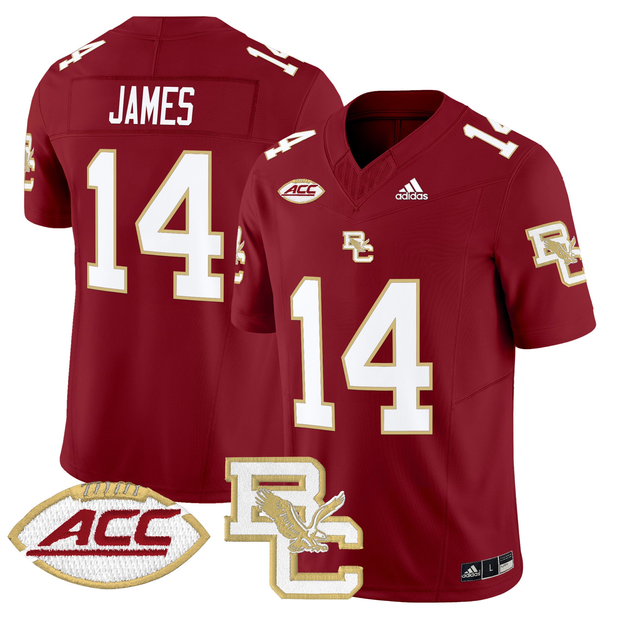 Men's Boston College Eagles 2024 Vapor Limited Jersey - All Stitched - Maroon, Grayson James