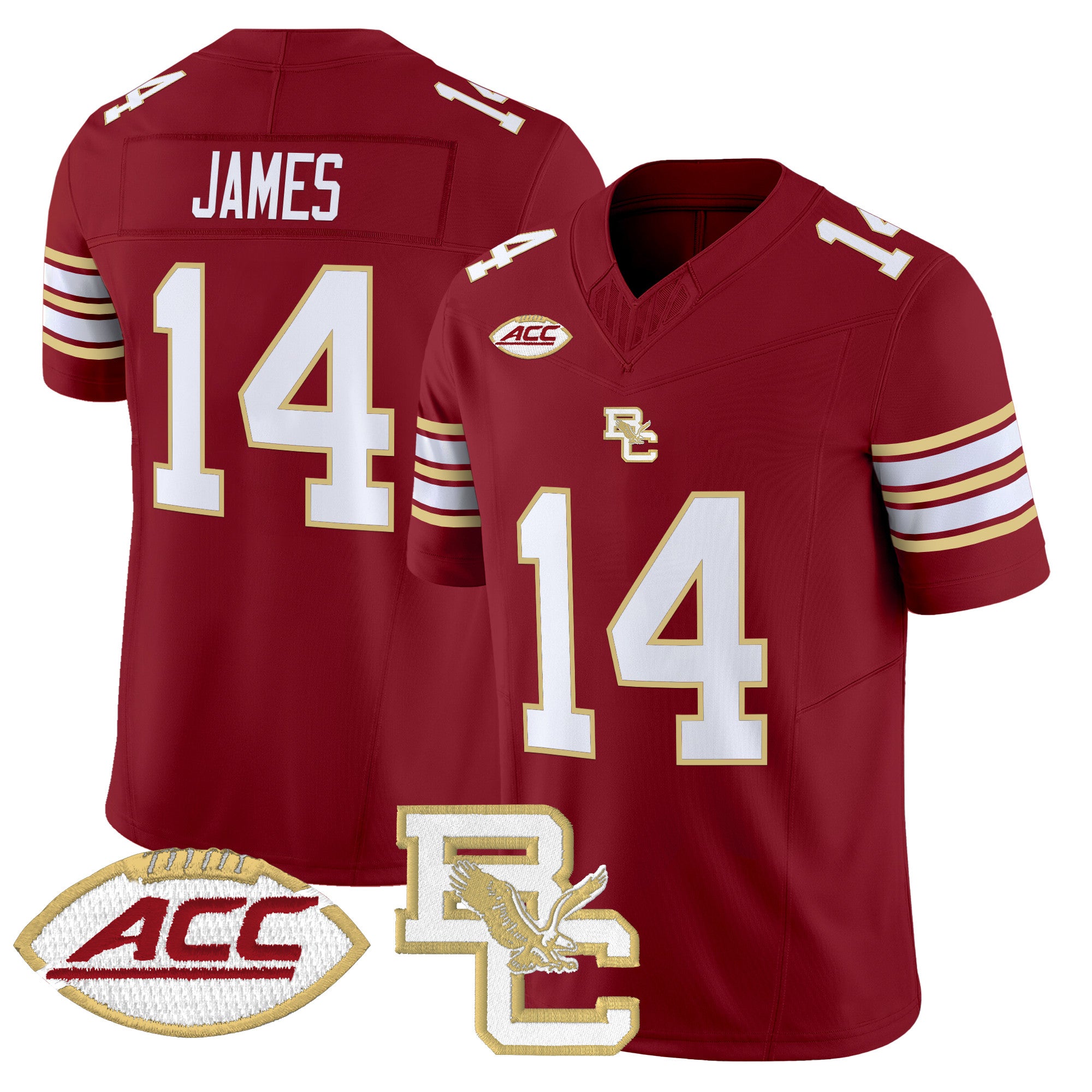 Men's Boston College Eagles 2025 Vapor Limited Jersey - All Stitched - Maroon, Grayson James
