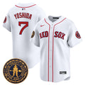 Men's Boston Red Sox Freedom Trail Patch Vapor Premier Limited Jersey - All Stitched - White, Masataka Yoshida