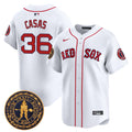 Men's Boston Red Sox Freedom Trail Patch Vapor Premier Limited Jersey - All Stitched - White, Triston Casas