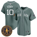 Men's Boston Red Sox Freedom Trail Patch Vapor Premier Limited Jersey - All Stitched - Green, Trevor Story