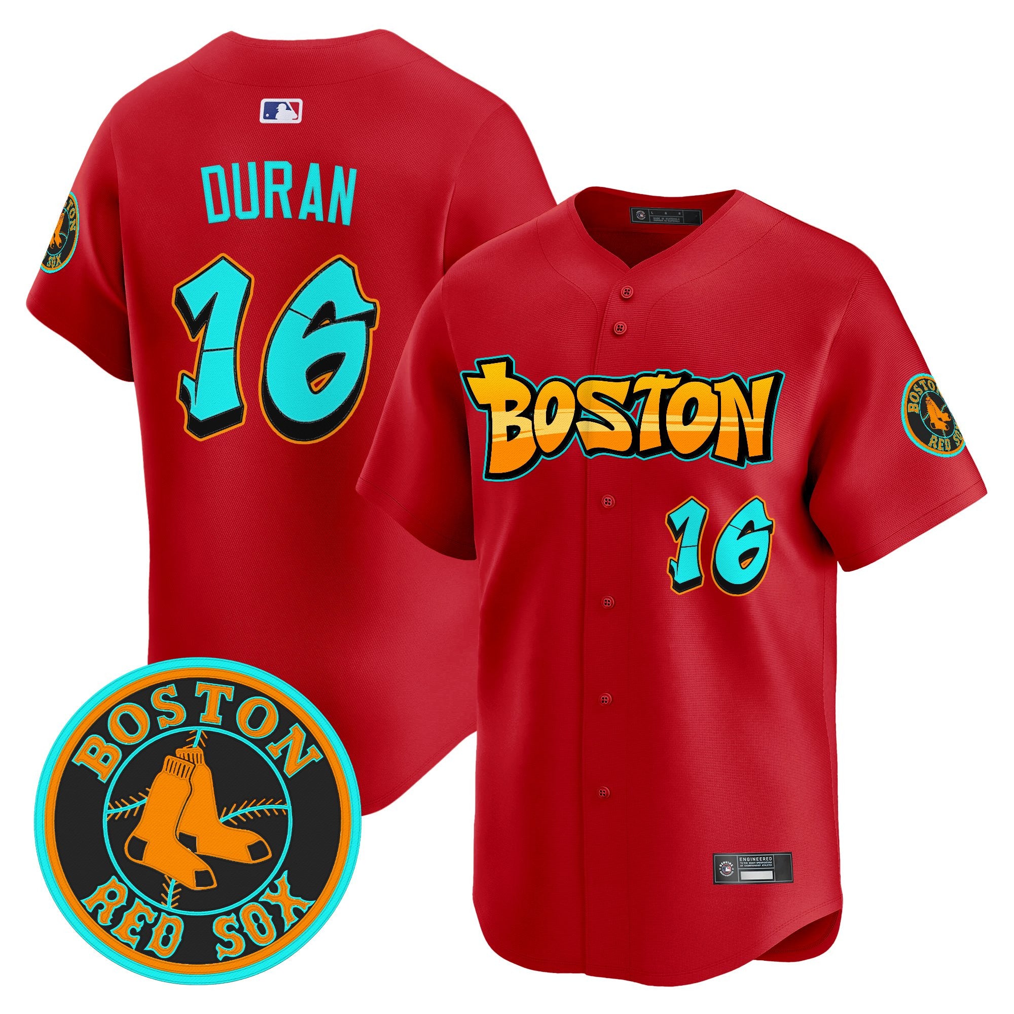 Men's Boston Red Sox 'Graffiti Streetstyle Edition' Vapor Premier Limited Jersey - All Stitched - Red, Jarren Duran
