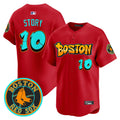 Men's Boston Red Sox 'Graffiti Streetstyle Edition' Vapor Premier Limited Jersey - All Stitched - Red, Trevor Story
