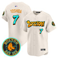 Men's Boston Red Sox 'Graffiti Streetstyle Edition' Vapor Premier Limited Jersey - All Stitched - Cream, Masataka Yoshida