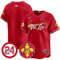 Men's Cardinals 2024 City Connect Whitey Herzog Patch Vapor Premier Limited Jersey V2 - All Stitched - Red, Team