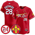 Men's Cardinals 2024 City Connect Whitey Herzog Patch Vapor Premier Limited Jersey V2 - All Stitched - Red, Nolan Arenado