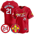 Men's Cardinals 2024 City Connect Whitey Herzog Patch Vapor Premier Limited Jersey V2 - All Stitched - Red, Lars Nootbaar