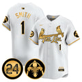 Men's Cardinals 2024 City Connect Whitey Herzog Patch Vapor Premier Limited Jersey V2 - All Stitched - White Gold, Ozzie Smith