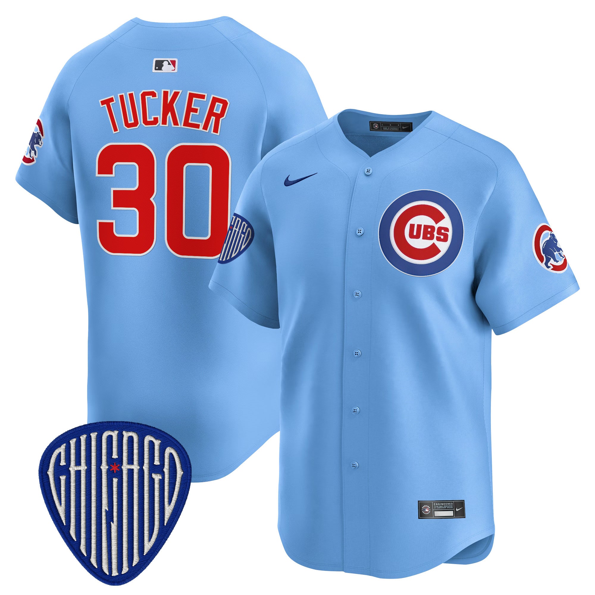 Men's Chicago Cubs 2025 Vapor Premier Limited Jersey - All Stitched - Blue, Kyle Tucker