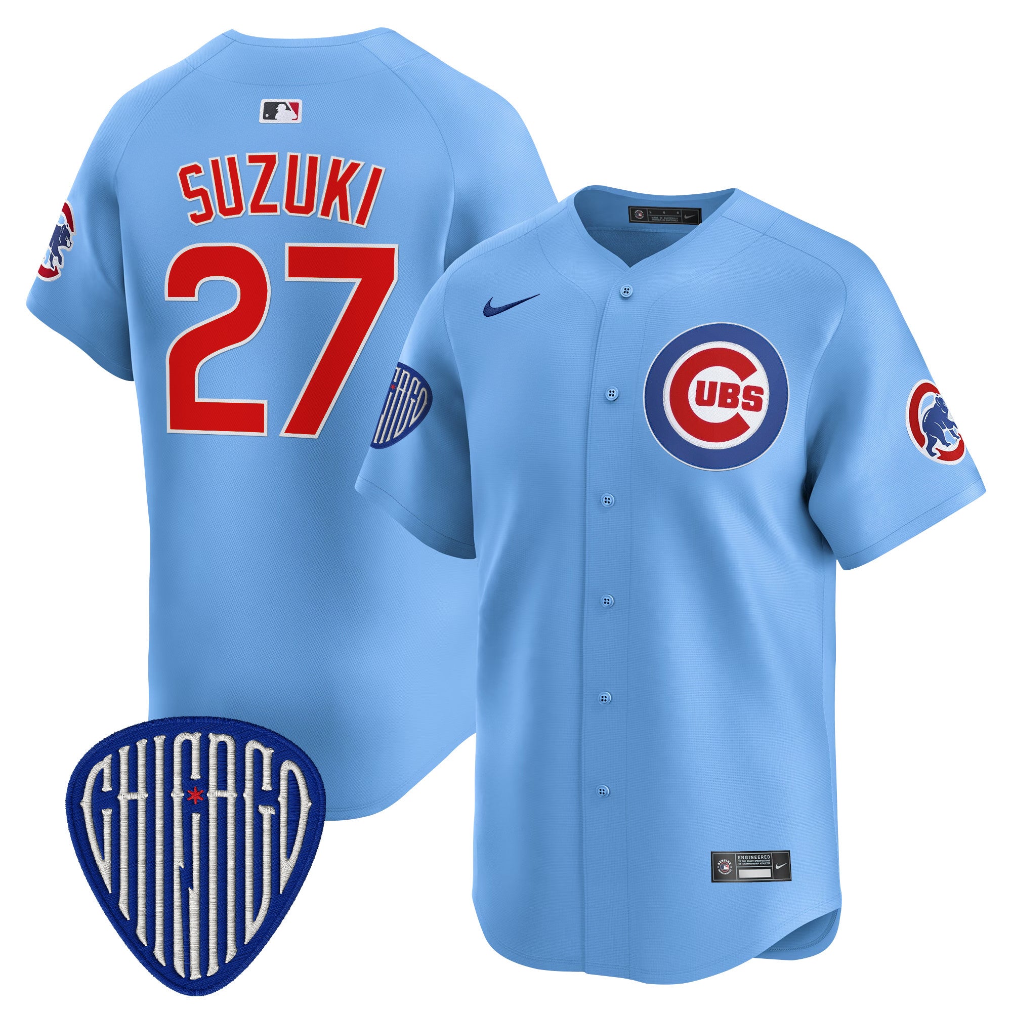Men's Chicago Cubs 2025 Vapor Premier Limited Jersey - All Stitched - Blue, Seiya Suzuki
